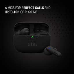 JBL Wave Beam 2 Ear Buds Wireless BluetoothV5.3, Active Noise Cancellation Earbuds,Multi Connect, App for Customized Extra Bass Eq, Relax Mode,Speed Charge, 40H Playback, Fast Pair,4 Mics,IP54(Black) - Thumbnail 2