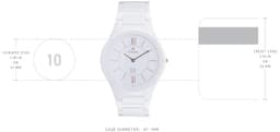 Titan Edge Ceramic White Dial Analog Ceramic Strap watch for Men-NS1696QC04/NT1696QC04 - Thumbnail 5