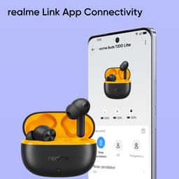 realme Buds T200 Lite Bluetooth in Ear Earbuds,4 Mic, AI ENC for Calls,48 Hours Total Playback with Fast Charging and Low Latency Gaming TWS,Google Fast Pair, with mic (Volt Black) - Thumbnail 11