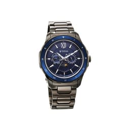 Titan Regalia Premium Quartz Chronograph with Date Forest Green Dial Gold Stainless Steel Strap Watch for Men - NT1830YM02 - Thumbnail 11
