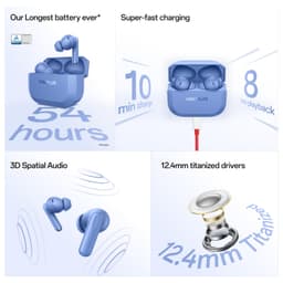 OnePlus Nord Buds 3r TWS Earbuds up to 54 Hours Playback, 2-mic Clear Calls, 3D Spatial Audio, AI Translation, 12.4mm Drivers, Dual-Device Connectivity, 47ms Low Latency - Ash Black - Thumbnail 2
