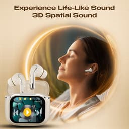 ACwO Dwots Bold Wireless in Ear Earbuds|India'S 1St Smart 1.83" True HD Touch Display|ANC (32Db)|4 ENC Mics for Clear Calls|Find My Earphone|3D Spatial Sound|Quick Charge|60Hrs Playtime (Bold Grey) - Thumbnail 10