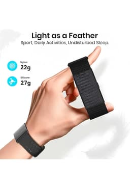 Smart Fitness Band Activity Trackers, CLEARLY TELL NOT AMAZFITI HELIO STRAP SIMILAR LOOK LIKE,Fitness Tracker Heart Rate Monitor SpO2 HRV Stress Level Tracking Fitness Tracker Subscription Free BLACK - Thumbnail 8