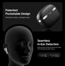 Boat Nirvana Ion, 120HRS Battery, Crystal Bionic Sound w/Dual EQ Modes, 4Mics ENx, App Support, Low Latency, IPX4, v.5.2 Bluetooth Earbuds, TWS Ear Buds Wireless Earphones with mic (Charcoal Black) - Thumbnail 7