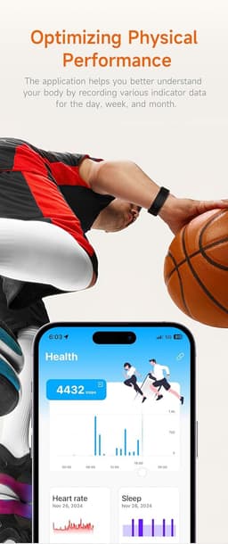 Smart Bracelet for Men Women, Wearable Health Activity Fitness Trackers Sports Monitoring Sleep Tracker with Free APP and 2 Bands (JF44) - Thumbnail 8