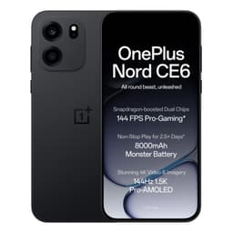 OnePlus Nord CE6 | 8GB+128GB | Pitch Black | Snapdragon 7s Gen 4 | Segment's Fastest Touch Response | 8000mAh Battery | 144Hz 1.5K AMOLED Display | 50MP Main + 32MP Selfie 4K Cameras | IP66,68,69,69K - Thumbnail 1