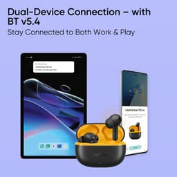 realme Buds T200 Lite Bluetooth in Ear Earbuds,4 Mic, AI ENC for Calls,48 Hours Total Playback with Fast Charging and Low Latency Gaming TWS,Google Fast Pair, with mic (Volt Black) - Thumbnail 10