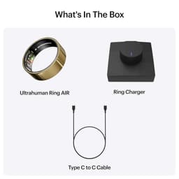 ULTRAHUMAN Ring AIR - Bionic Gold - Size 7 - Smart Ring | No Monthly Subscription | Size First with Sizing Kit | Sleep Tracking Wearable - Heart Rate - Fitness Tracker - Thumbnail 8