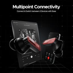 Boat Nirvana X TWS,Knowles Dual Drivers, Hi-Res Audio LDAC, App Support,4Mic ENx,Dual Pair,Spatial Audio,Fast Charge, Bluetooth Earbuds, TWS Ear Buds Wireless Earphones with mic (Galactic Red) - Thumbnail 9
