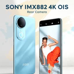 iQOO Z10R 5G (Aquamarine, 8GB RAM, 256GB Storage) | 32MP 4K Selfie Camera | Quad-Curved AMOLED Display | Dimensity 7400 Processor with 750K+ AnTuTu - Thumbnail 2