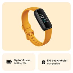 Fitbit Inspire 3 Health &amp; Fitness Tracker (Morning Glow/Black) with 6-Month Premium Membership - Thumbnail 7