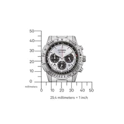 Citizen CA4660-61A Chronograph Eco-Drive Men's Watch – Stainless Steel Case &amp; Band, Sapphire Crystal,White Dial - Thumbnail 2