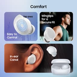 Samsung Galaxy Buds Core (Black) Galaxy AI Enabled in-Ear TWS with ANC | Enriched Bass | 6 Mic Setup | IP54 | 35hrs Battery | Touch Controls - Thumbnail 3