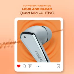 Noise Buds N1 Truly Wireless Earbuds with Chrome Finish, 40H of Playtime, Quad Mic with ENC, Ultra Low Latency Gaming (Up to 40 Ms), Instacharge(10 Min=120 Min), Bluetooth V5.3(Ice Blue) - Thumbnail 5