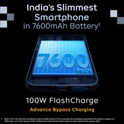 iQOO 15R (Dark Knight, 8GB RAM, 256GB Storage) | Snapdragon® 8 Gen 5 Processor | India’s Slimmest Smartphone in 7600mAh Battery* | Segment's Most Stable 144FPS Gaming* - Thumbnail 3