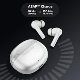 Boat Airdopes 300, Cinematic Spatial Audio, 50HRS Battery, 4Mic AI ENx, Fast Charge, App Support, Low Latency, IPX4, v5.3 Bluetooth TWS in Ear Earbuds Wireless Earphones with mic (Chrome White) - Thumbnail 10