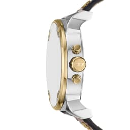 Diesel Leather Analog Silver Dial Men's Watch-Dz7483, Band Color-Brown - Thumbnail 2