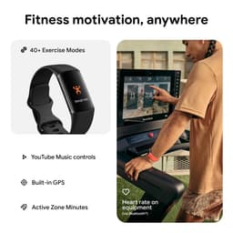 Fitbit Charge 6, Obsidian/Black Aluminum - Thumbnail 5