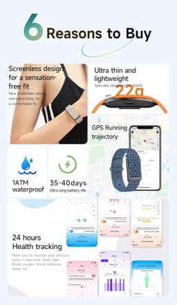 Smart Bracelet for Men Women, Wearable Health Activity Fitness Trackers Sports Monitoring Sleep Tracker with Free APP and 2 Bands (JF44) - Thumbnail 6