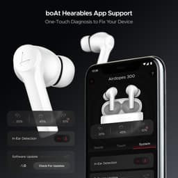 Boat Airdopes 300, Cinematic Spatial Audio, 50HRS Battery, 4Mic AI ENx, Fast Charge, App Support, Low Latency, IPX4, v5.3 Bluetooth TWS in Ear Earbuds Wireless Earphones with mic (Chrome White) - Thumbnail 8