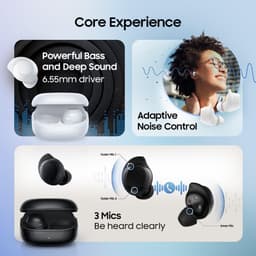 Samsung Galaxy Buds Core (Black) Galaxy AI Enabled in-Ear TWS with ANC | Enriched Bass | 6 Mic Setup | IP54 | 35hrs Battery | Touch Controls - Thumbnail 4