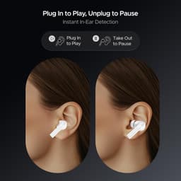 Boat Airdopes 300, Cinematic Spatial Audio, 50HRS Battery, 4Mic AI ENx, Fast Charge, App Support, Low Latency, IPX4, v5.3 Bluetooth TWS in Ear Earbuds Wireless Earphones with mic (Chrome White) - Thumbnail 6