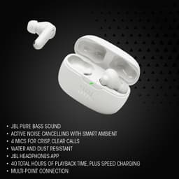 JBL Wave Beam 2 Ear Buds Wireless BluetoothV5.3, Active Noise Cancellation Earbuds,Multi Connect, App for Customized Extra Bass Eq, Relax Mode,Speed Charge, 40H Playback, Fast Pair,4 Mics,IP54(Black) - Thumbnail 6
