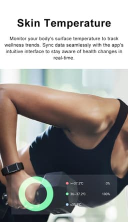 Premium Metal Fitness Band – 50 Days Battery Life, Advanced Health Monitoring (Heart Rate, SpO2, HRV &amp; Body Temp), Sleep Tracking, AI Health Insights &amp; Smart Notifications (Green) - Thumbnail 5