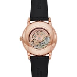 Emporio Armani Leather Analog Silver Dial Men Watch-Ar60007, Black Band - Thumbnail 4