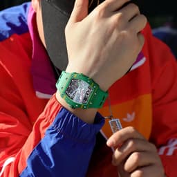 FEICE Men's Vintage Automatic Mechanical Watch | Skeleton Waterproof Watch | Silicone Strap | Sport Luminous Analog | Unique Business Wristwatch for Men | Green FM603 - Thumbnail 5