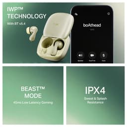 Boat Airdopes 313, 13mm Drivers, Glide Shell, 75H Battery, 4Mics ENx Tech, Stream Ad Free Music via App Support, Bluetooth Earbuds, TWS Ear Buds Wireless Earphones with mic (Gold Mist) - Thumbnail 7