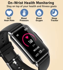 Mindrose Fitness Tracker Smart Watch with Heart Rate, Blood Oxygen Sleep Monitor Step Calorie Counter Pedometer for Women Men - Thumbnail 4