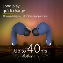 Philips TAT1269 Bluetooth Truly Wireless in Ear Earbuds with mic, 13mm Drivers, Bluetooth 5.4, 40H Playtime, IPX5, Fast Charging, Touch Controls, Voice Assistant, Mono Mode, LED Indicator(Cosmic Blue) - Thumbnail 5