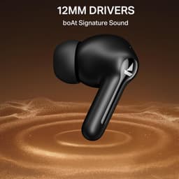 Boat 2025 Launch Airdopes Prime 413, 4Mics ENx, 50hrs Battery, Multipoint, App Support, BT v6.0, 12mm Drivers, ASAP Charge, Bluetooth Earbuds, TWS Ear Buds Wireless Earphones with mic (Active Black) - Thumbnail 6