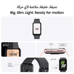 Samsung Galaxy Fit3 Light and Sleek Fitness Band, 13 Days Battery, 100+ Exercises and Sleep Tracking, Dark Gray (Black) - Thumbnail 2