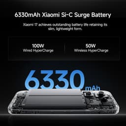 XIAOMI 17 (12GB/512GB)|50MP Leica Triple Camera|Snapdragon 8 Elite Gen 5|6.3" CrystalRes 1-120Hz AMOLED|6330mAh Battery|100W HyperCharge HyperOS 3|3500nits Display| Ice Blue Edition - Thumbnail 8