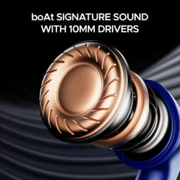 Boat Airdopes 121 Pro Plus,100H Battery,4Mics ENx,Low Latency,Fast Charge, LED Display, Stream Ad Free Music via App Support, Bluetooth in Ear Earbuds, TWS Ear Buds Wireless Earphones with mic (Blue) - Thumbnail 5