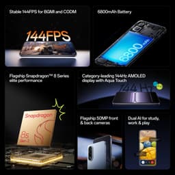 OnePlus Nord 5 | Snapdragon 8s Gen 3 | Stable 144FPS Gaming | Dual 50MP Flagship Camera | Powered by OnePlus AI | 256GB 8GB | Phantom Grey - Thumbnail 4