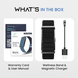Pebble Newly Launched Qore Fitness Band with 45 Days Battery Life | 100+ Sports Modes | Advanced Health Tracking | HR &amp; SpO2| Stress| Sleep | OneKey Measurement | Smart Notifications - Black - Thumbnail 8