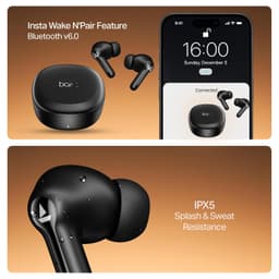 Boat 2025 Launch Airdopes Prime 413, 4Mics ENx, 50hrs Battery, Multipoint, App Support, BT v6.0, 12mm Drivers, ASAP Charge, Bluetooth Earbuds, TWS Ear Buds Wireless Earphones with mic (Active Black) - Thumbnail 9