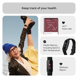 Fitbit Inspire 3 Health &amp; Fitness Tracker (Midnight Zen/Black) with 6-Month Premium Membership - Thumbnail 6