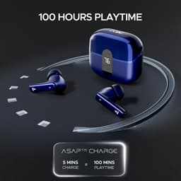 Boat Airdopes 121 Pro Plus,100H Battery,4Mics ENx,Low Latency,Fast Charge, LED Display, Stream Ad Free Music via App Support, Bluetooth in Ear Earbuds, TWS Ear Buds Wireless Earphones with mic (Blue) - Thumbnail 3