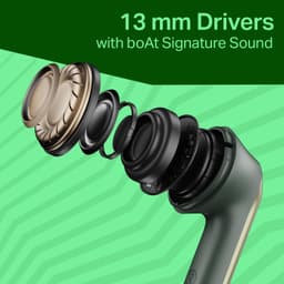 Boat Airdopes 219, 4Mics ENx, 40H Battery, Best in Segment for Calling, Stream Ad Free Music via App Support, Bluetooth Earbuds, TWS Ear Buds Wireless Earphones with mic (Forest Sage) - Thumbnail 5