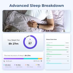 Alti Smart Band - Health &amp; Fitness Tracker with Stress, Activity, HRV, Sleep, SPO2, Skin Temperature, Women's Health Monitor, IP63 Waterproof, 20+ Sport Mode with Free App (Black) - Thumbnail 4