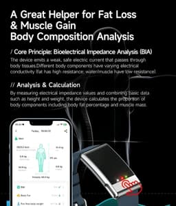 élixir SENSE AI Health &amp; Fitness Tracker | Advanced 24/7 HRV, ECG, SpO₂, BP, Skin Temp Monitoring | Sleep, Stress &amp; Activity Tracking | Body Composition Analysis | Recovery &amp; Wellness Guidance (Lunar) - Thumbnail 5