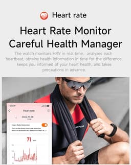 Smart Bracelet for Men Women, Wearable Health Activity Fitness Trackers Sports Monitoring Sleep Tracker with Free APP and 2 Bands (JF44) - Thumbnail 5
