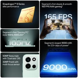 OnePlus Nord 6 | 8GB+256GB | Fresh Mint | Snapdragon 8s Gen 4 | Segment's First Stable 165FPS Gaming | Segment's Largest 9000mAh Battery | Most Complete IP Rating | Personalized AI - Thumbnail 3
