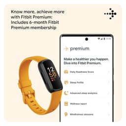 Fitbit Inspire 3 Health &amp; Fitness Tracker (Morning Glow/Black) with 6-Month Premium Membership - Thumbnail 6