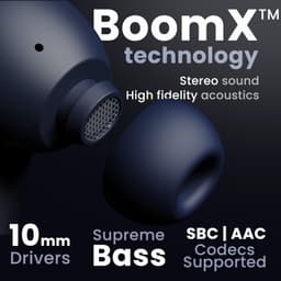 GOBOULT Z40 True Wireless in Ear Earbuds with 60H Playtime, Zen™ ENC Mic, Low Latency Gaming, Type-C Fast Charging, Made in India, 10mm Rich Bass Drivers, IPX5, Ear Buds TWS (Blue) - Thumbnail 4