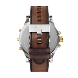 Diesel Leather Analog Silver Dial Men's Watch-Dz7483, Band Color-Brown - Thumbnail 3